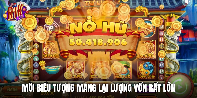 Mỗi biểu tượng mang lại lượng vốn rất lớn